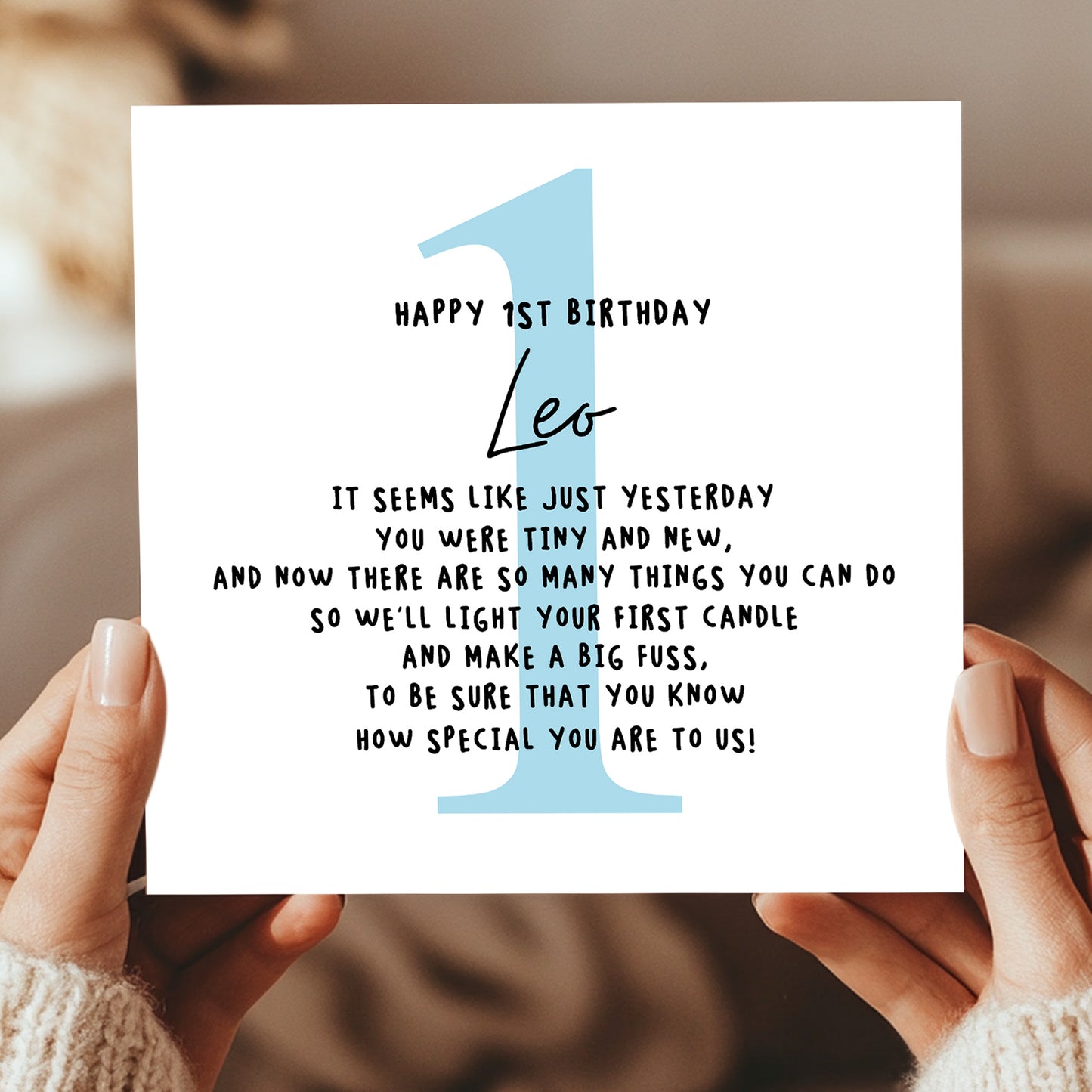 Personalised Happy 1st Birthday Card Son Grandson Nephew Godson