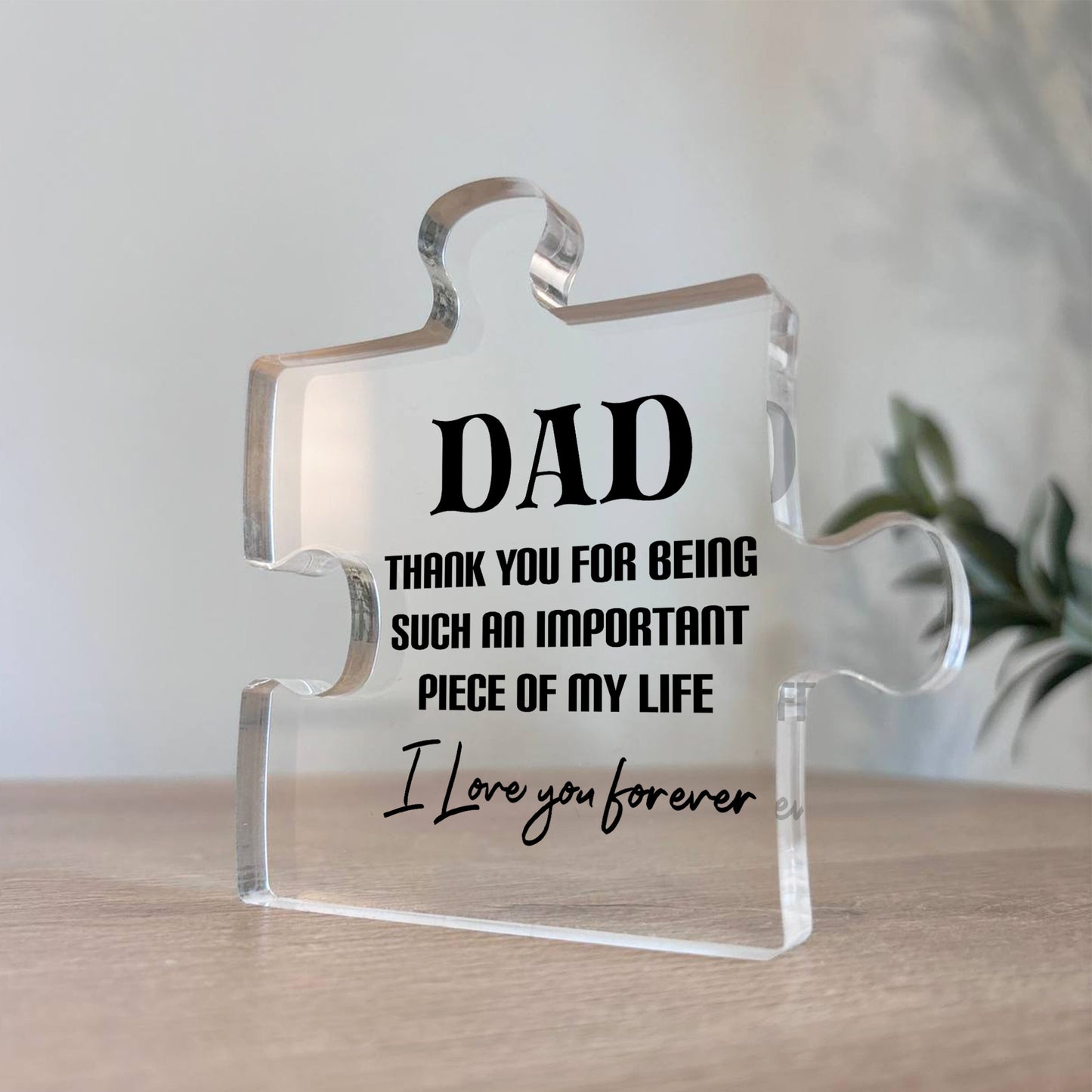 Special Dad Gift For Birthday Christmas Puzzle Piece Thank You