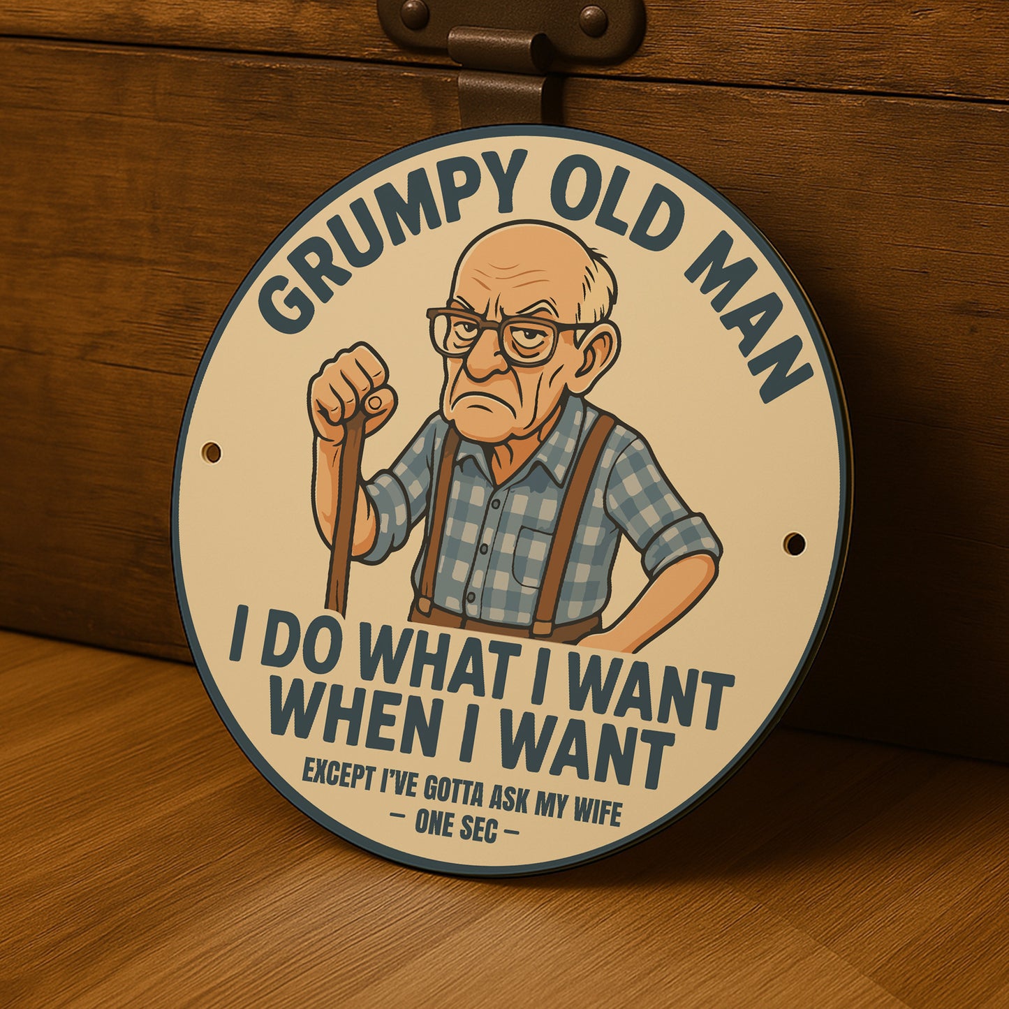 Funny Dad Grandad Sign Grumpy Old Man Plaque Gift Fathers Day