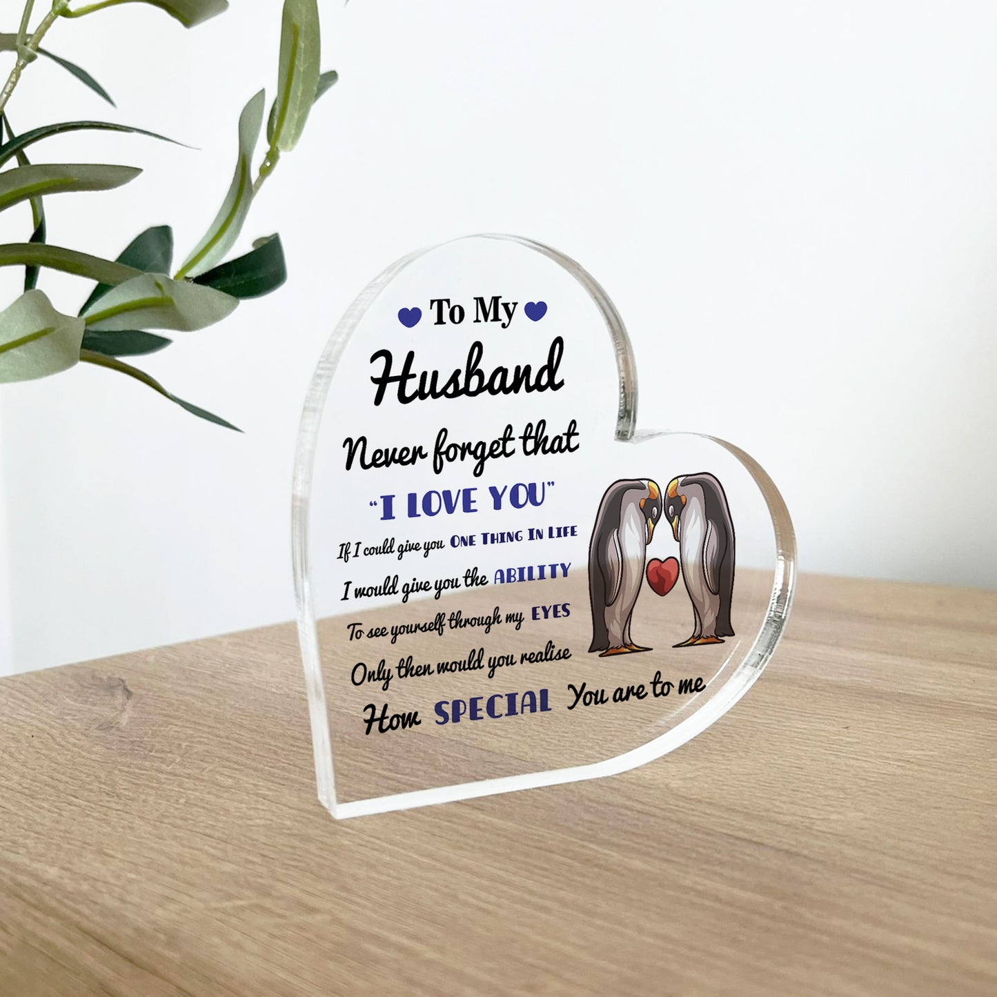 Never Forget That I Love You Gift For Husband Acrylic Plaque