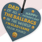 Novelty Fathers Day Joke Gift For Dad Funny Dad Gift Wood Heart