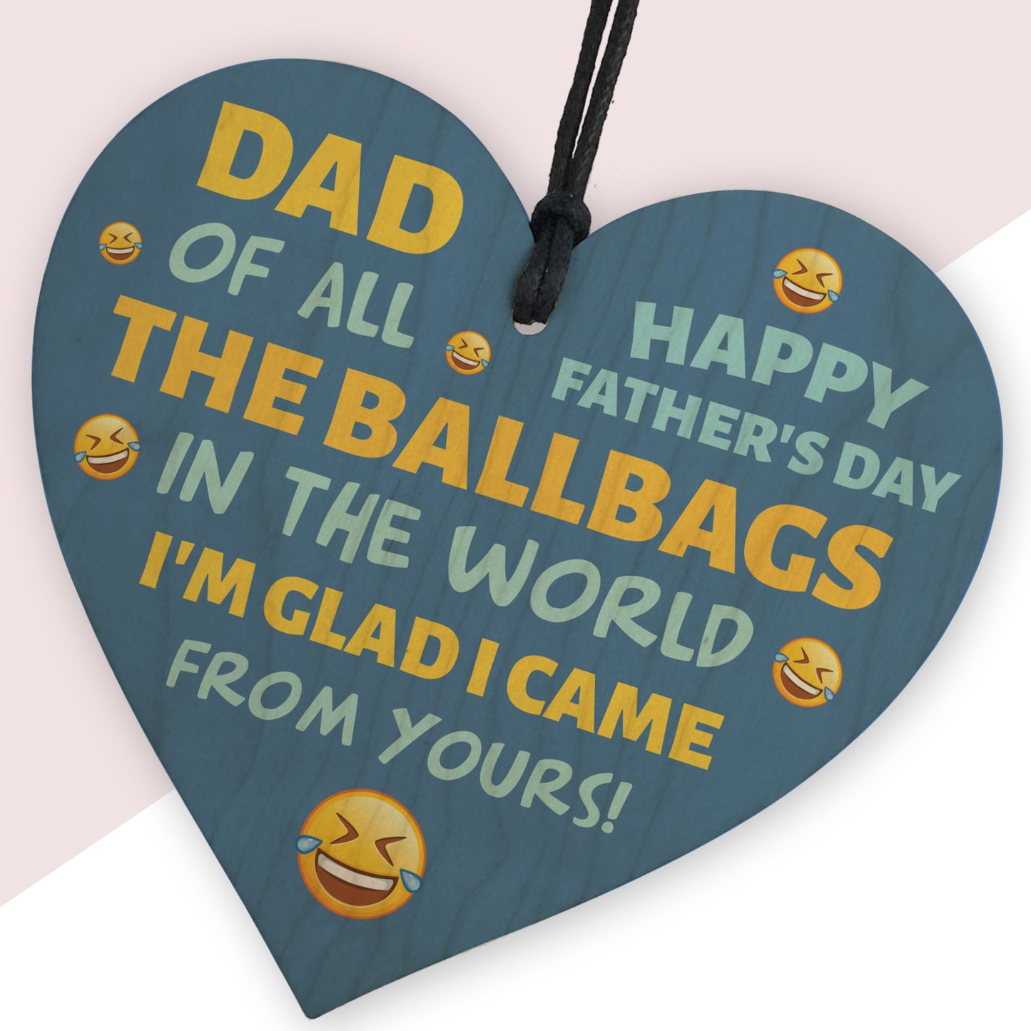 Novelty Fathers Day Joke Gift For Dad Funny Dad Gift Wood Heart