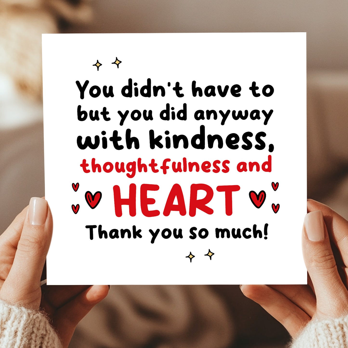 Thank You Card For Volunteer Friend Teacher Teaching Assistant