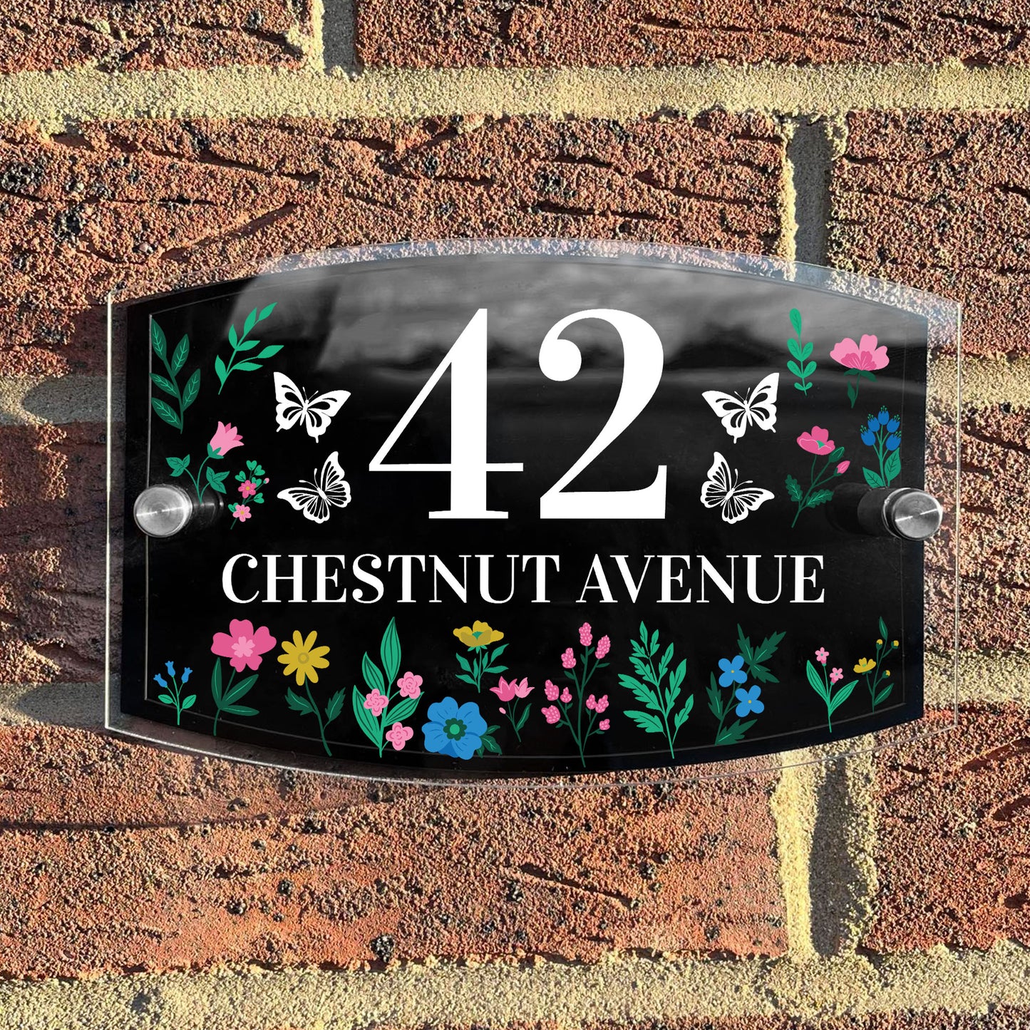 Contemporary House Sign Colourful Door Sign Personalised Signs