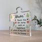 Gifts For Mum Acrylic Puzzle Piece Best Mum Gifts from Daughter