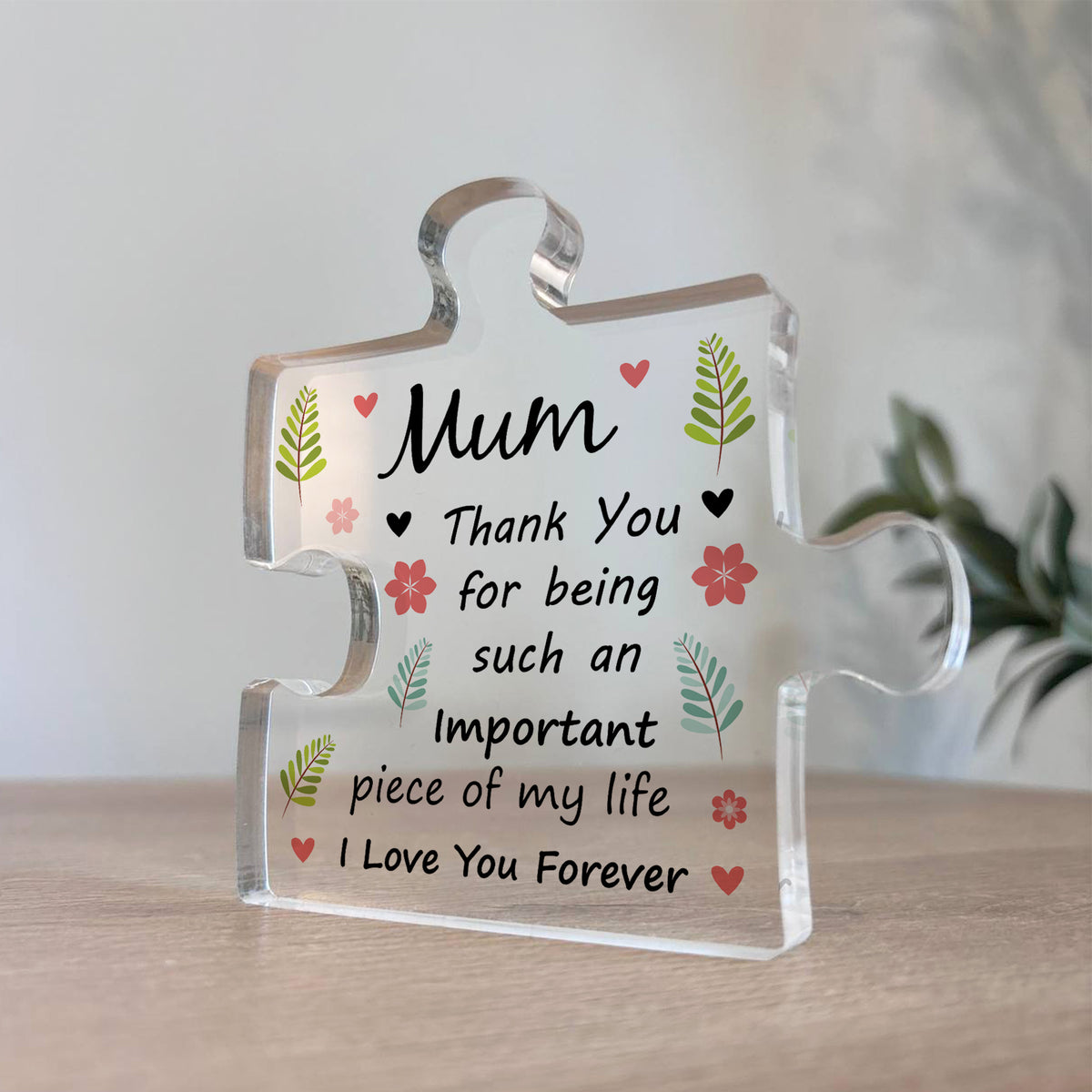 Gifts For Mum Acrylic Puzzle Piece Best Mum Gifts from Daughter