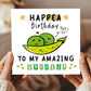 Funny Happy Birthday Card For Husband With Kraft Envelope