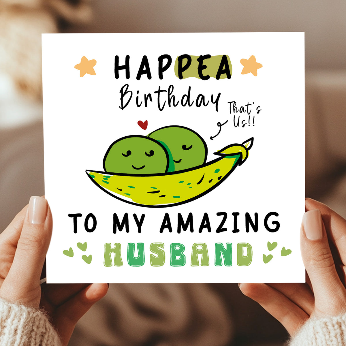 Funny Happy Birthday Card For Husband With Kraft Envelope