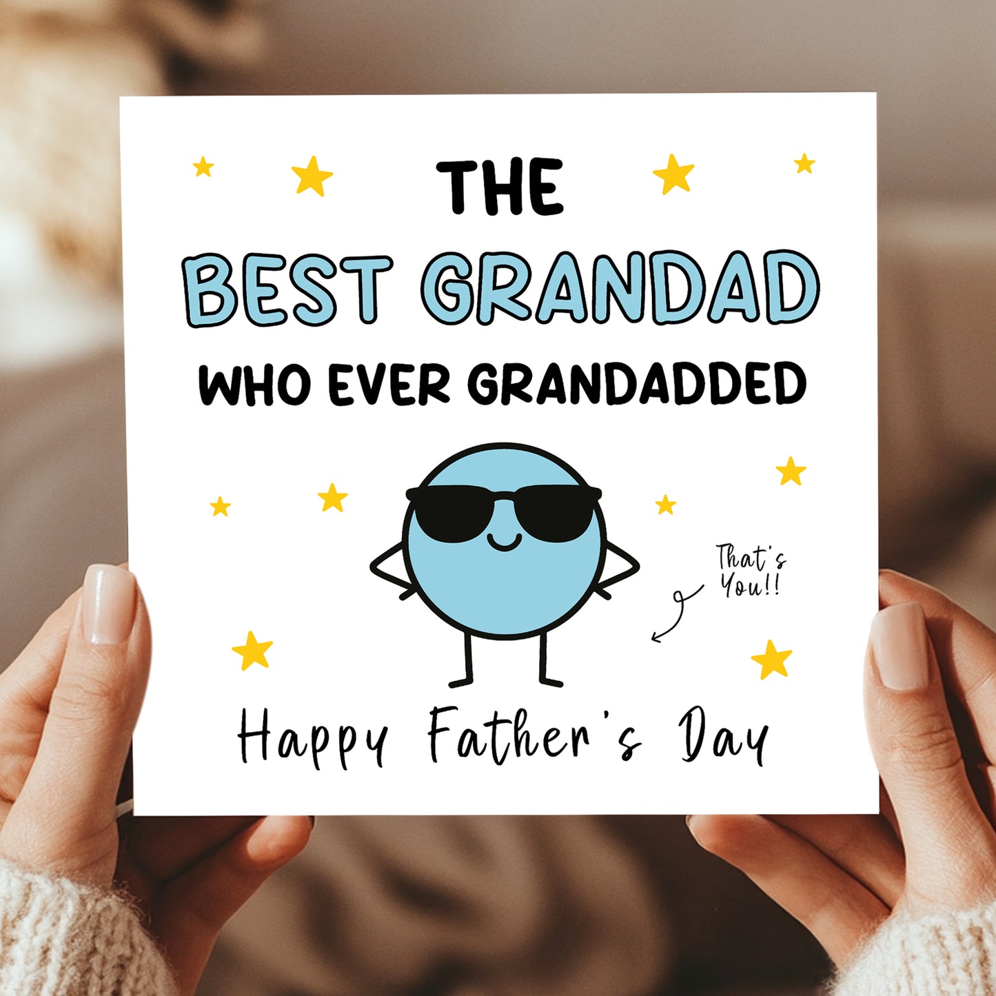 Fathers Day Card For Grandad BEST GRANDAD Whoever Grandadded