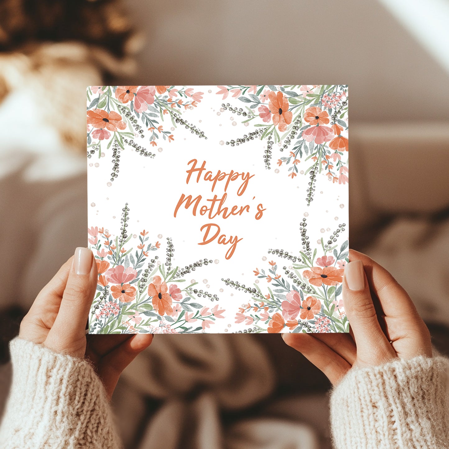 Mothers Day Cards for Mum Pastel Mother's Day Card Floral