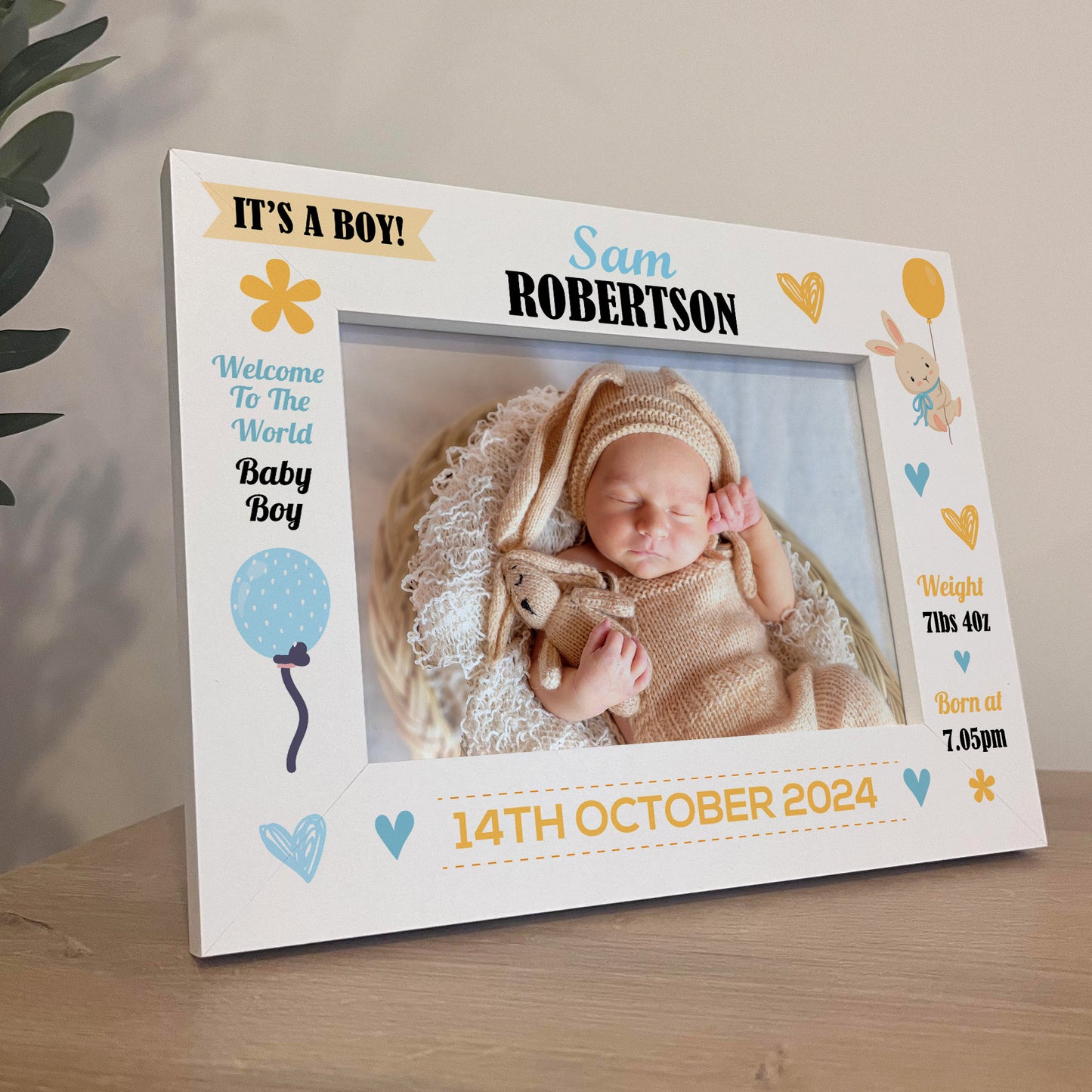 Baby Gift Photo Frame Personalised Gift For Baby Boy New Baby
