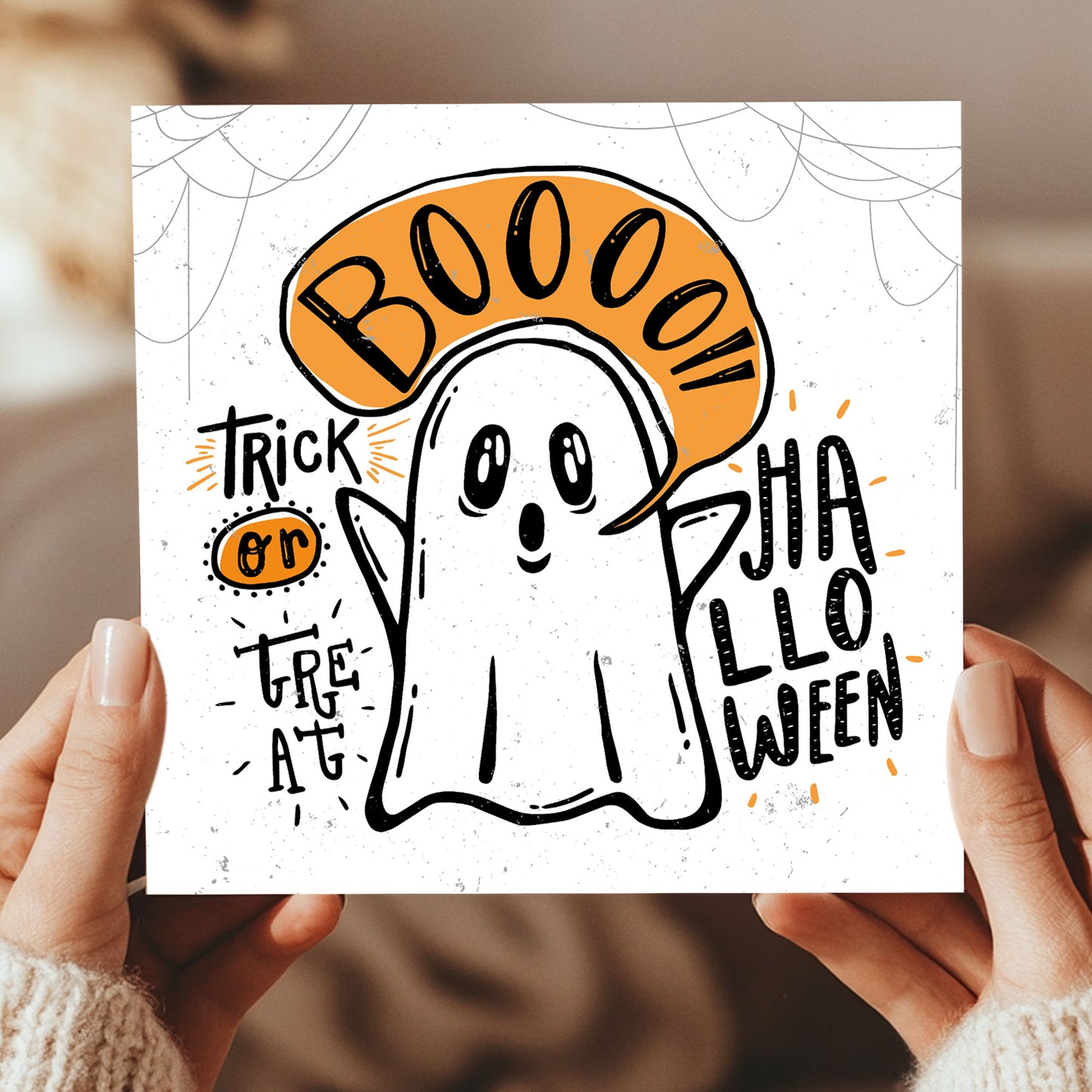 BOO Halloween Card For Friend Daughter Son Couple Card For Him