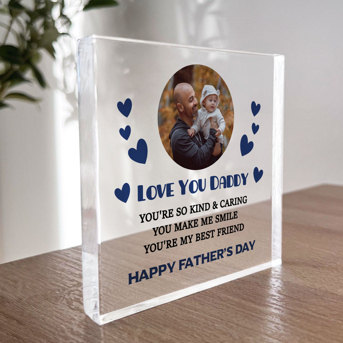 Gift For Dad Daddy For Fathers Day Personalised Photo Plaque