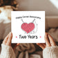 2nd Anniversary Card For Husband Wife Cotton Anniversary Card