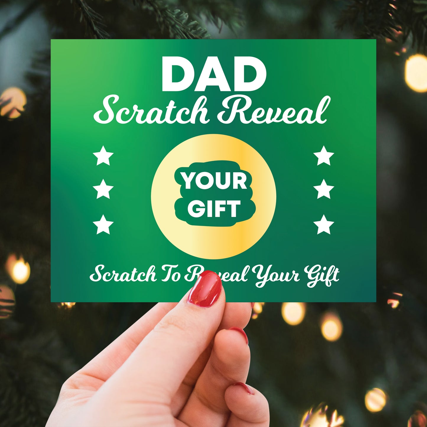 Dad Scratch Card Gift Reveal For Birthday Dad Card Scratch off