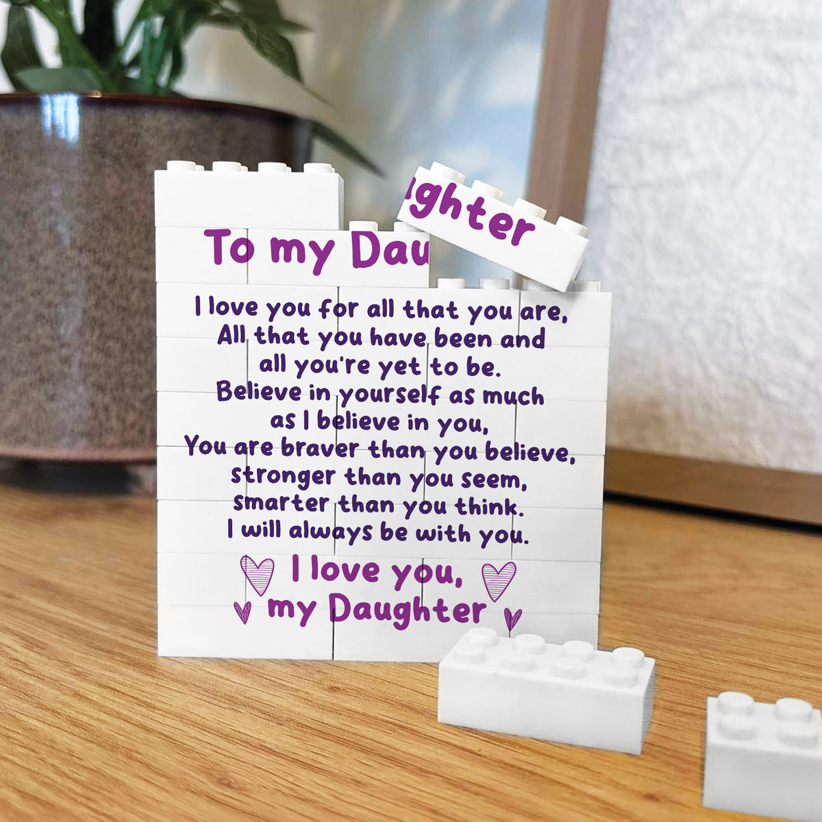 Daughter Sentimental Gift Poem Building Block Daughter Gift Idea