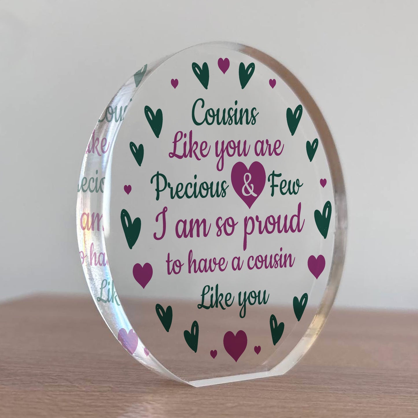 Gift For Cousin Birthday Christmas Acrylic Plaque Cousin Gifts