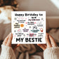 My Bestie Birthday Card Friendship Card For Friends Funny