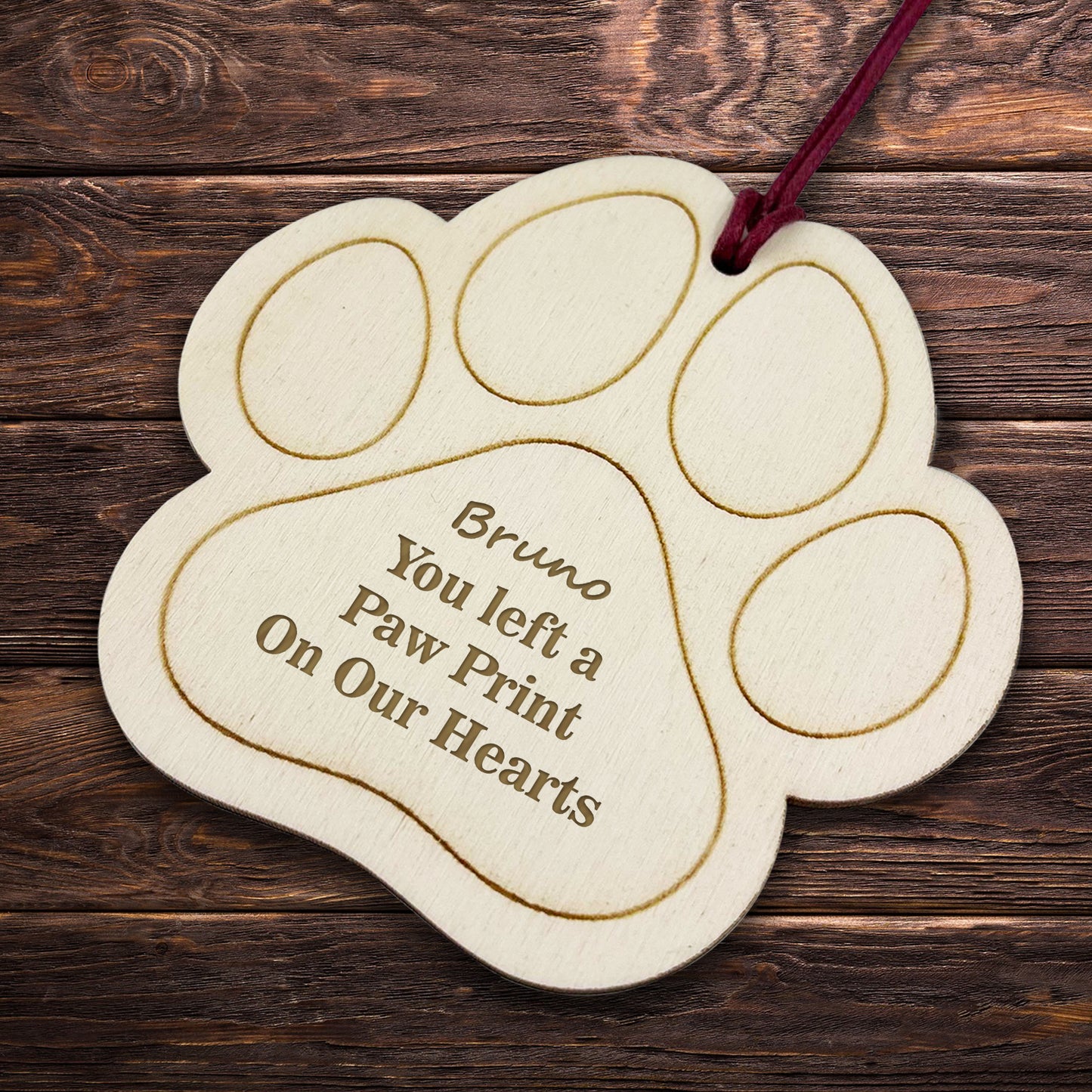 Pet Memorial Christmas Bauble Engraved Personalised Pet Memory