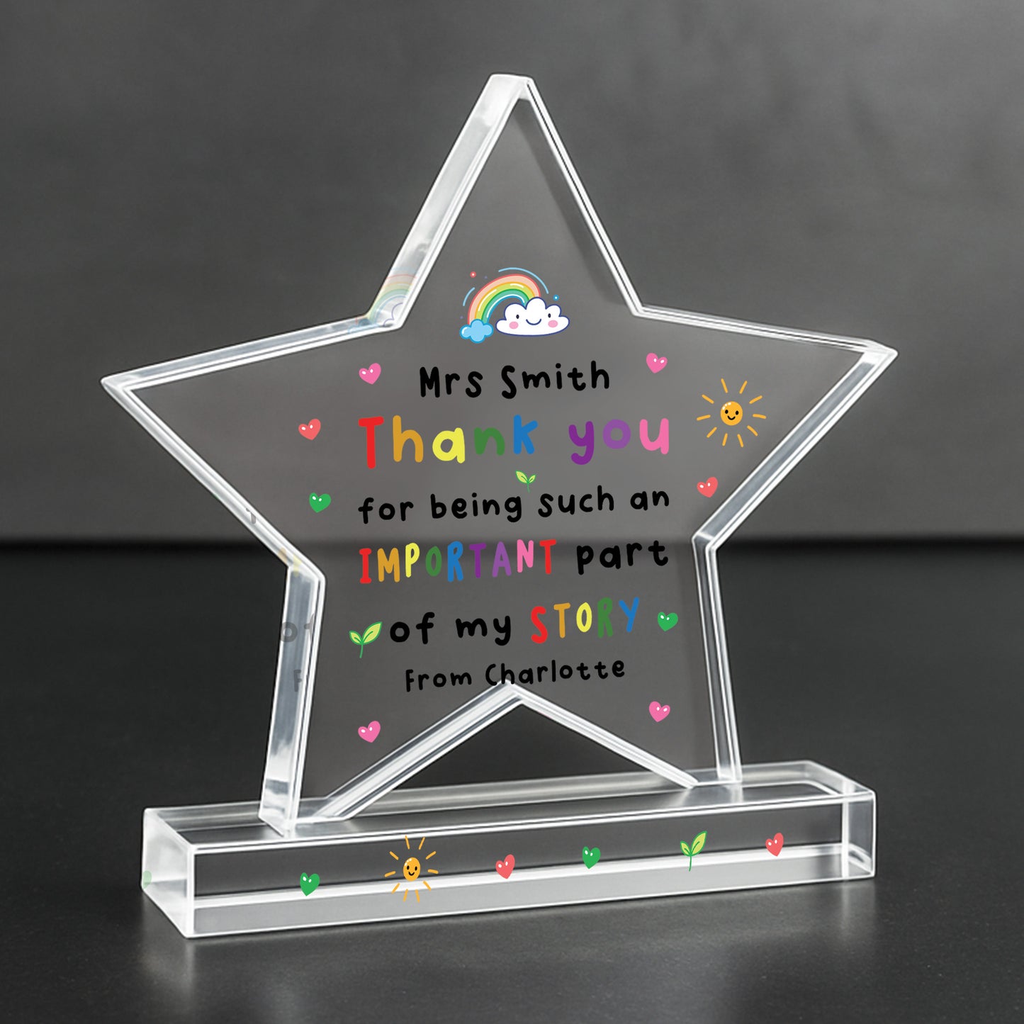 PERSONALISED Thank You Gift For Teacher Assistant Keyworker