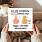 Funny Pottery Anniversary Card For Husband Wife 9th Anniversary