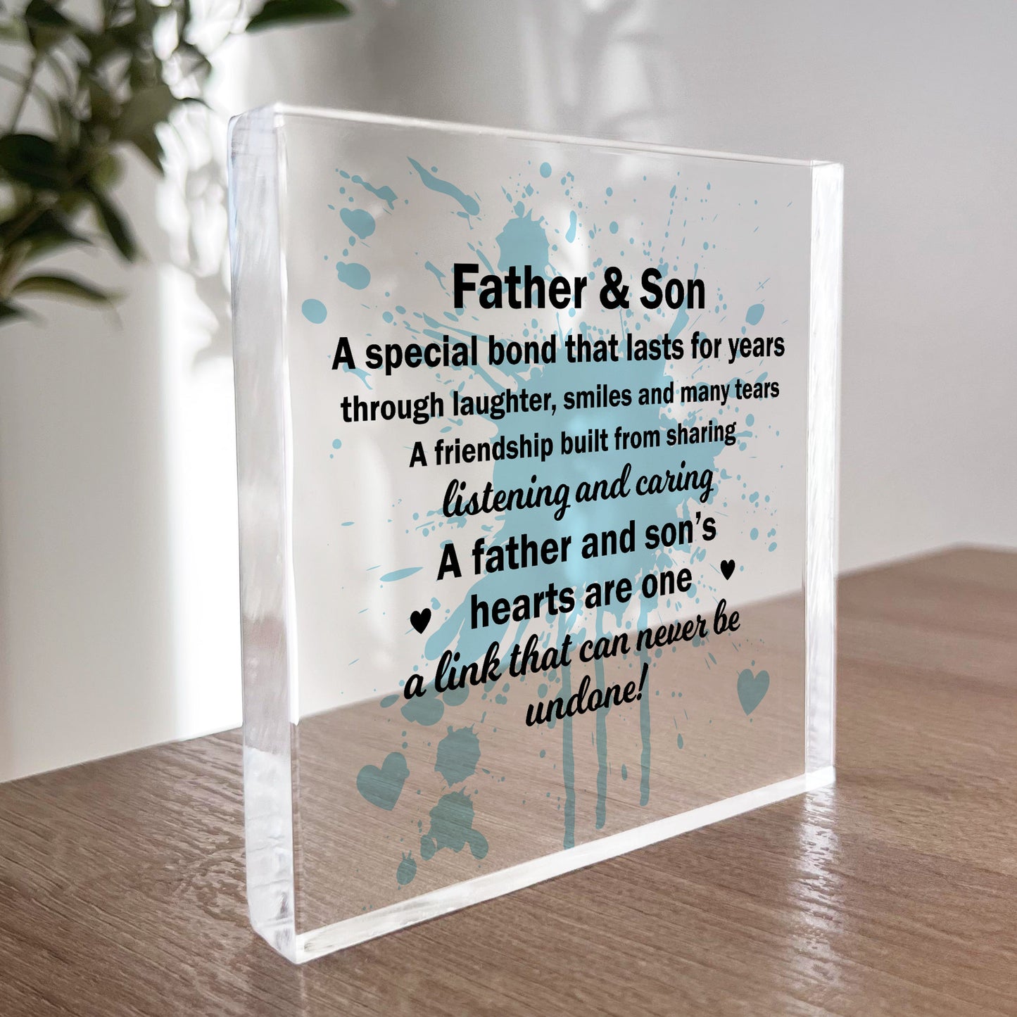 Father and Son Plaque Dad and Son Gifts Fathers Day Gift for Dad