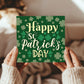 St Patricks Day Card Irish Day Cards with Shamrocks