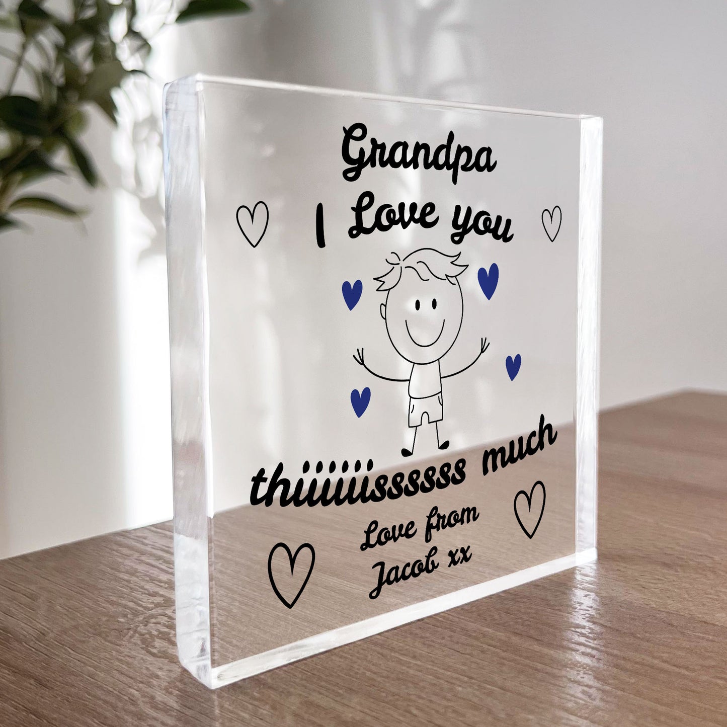 Gift For Grandpa Grandad I Love You This Much From Grandson