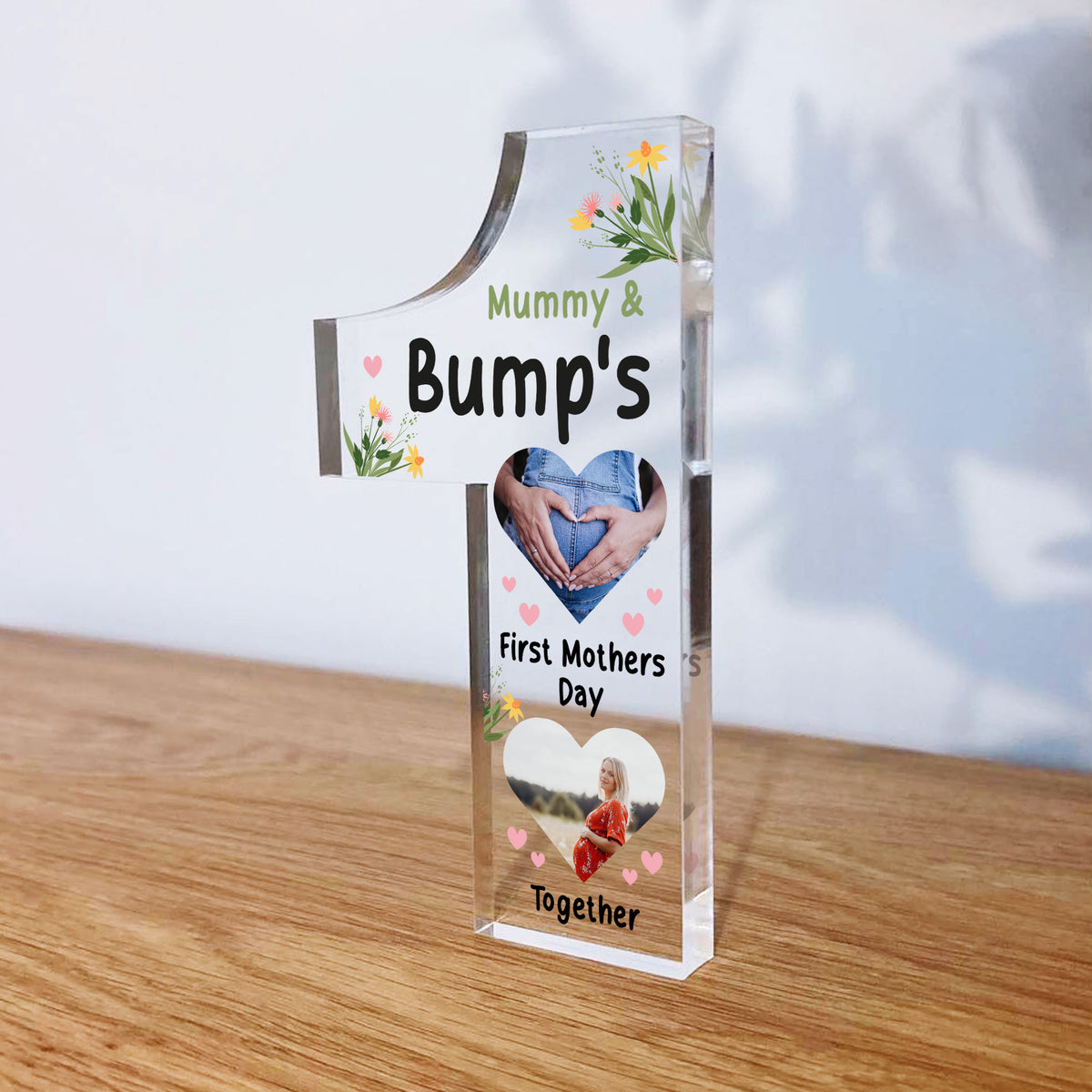 Mum Gift From Bump For Mothers Day Personalised Mum Photo Plaque