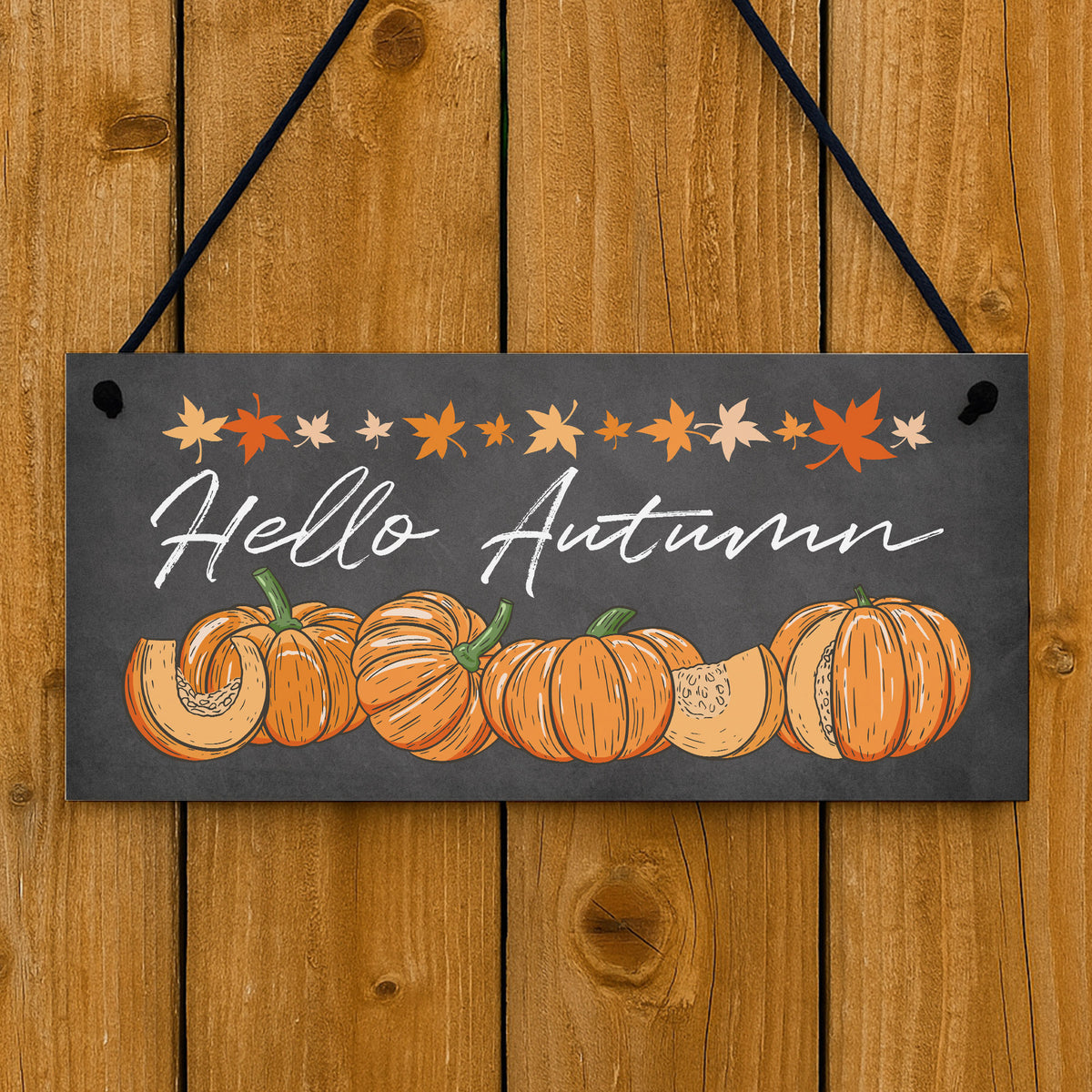 Hello Autumn Hanging Plaque Autumn Decorations Autumnal Decor