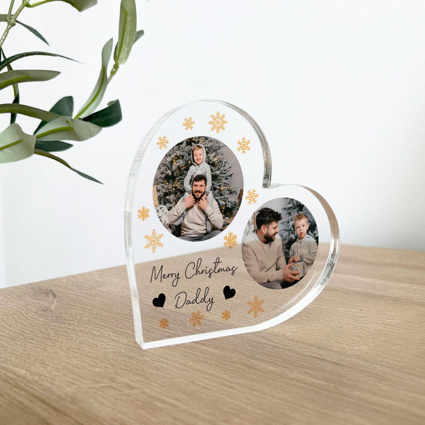 Merry Christmas Daddy Gift Personalised Acrylic Plaque With Phot