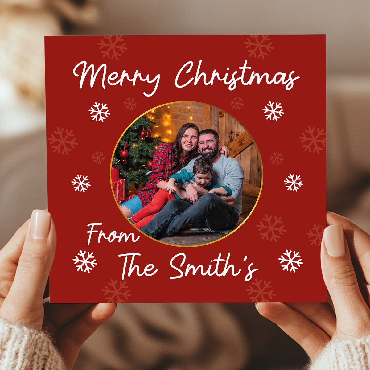 Personalised Christmas Card For Family and Friends