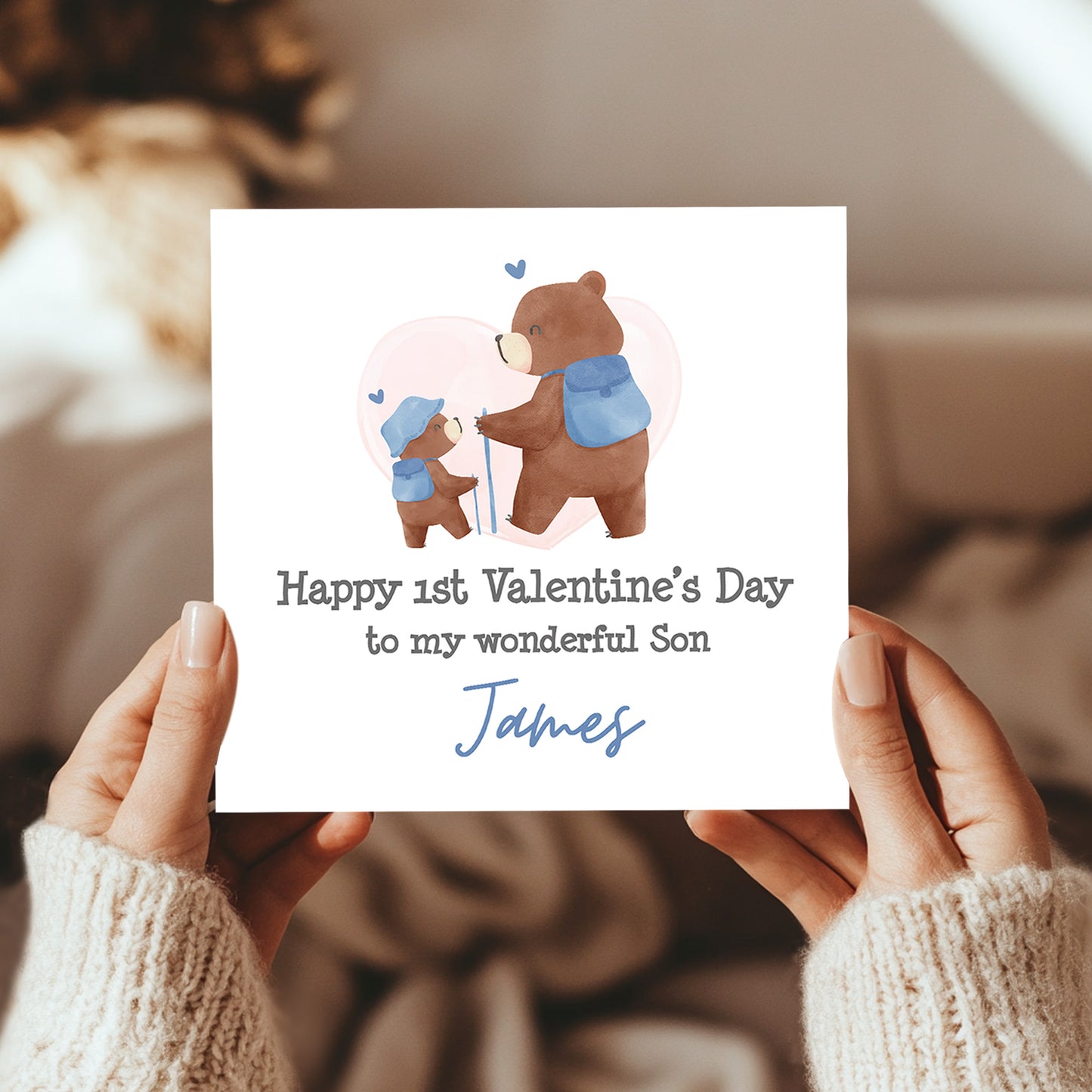Personalised Valentines Card For Son, Son Valentines Card