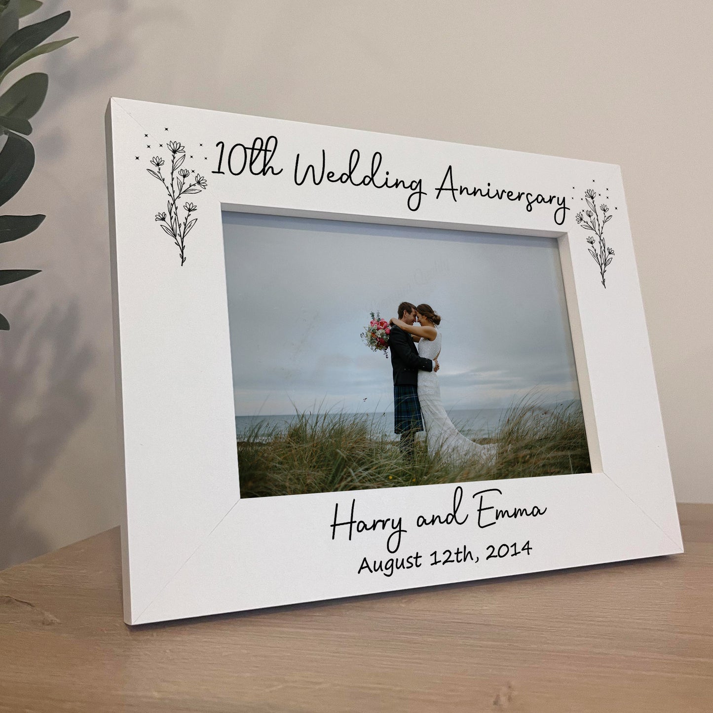 10th Wedding Anniversary 7x5 Photo Frame Tenth Anniversary