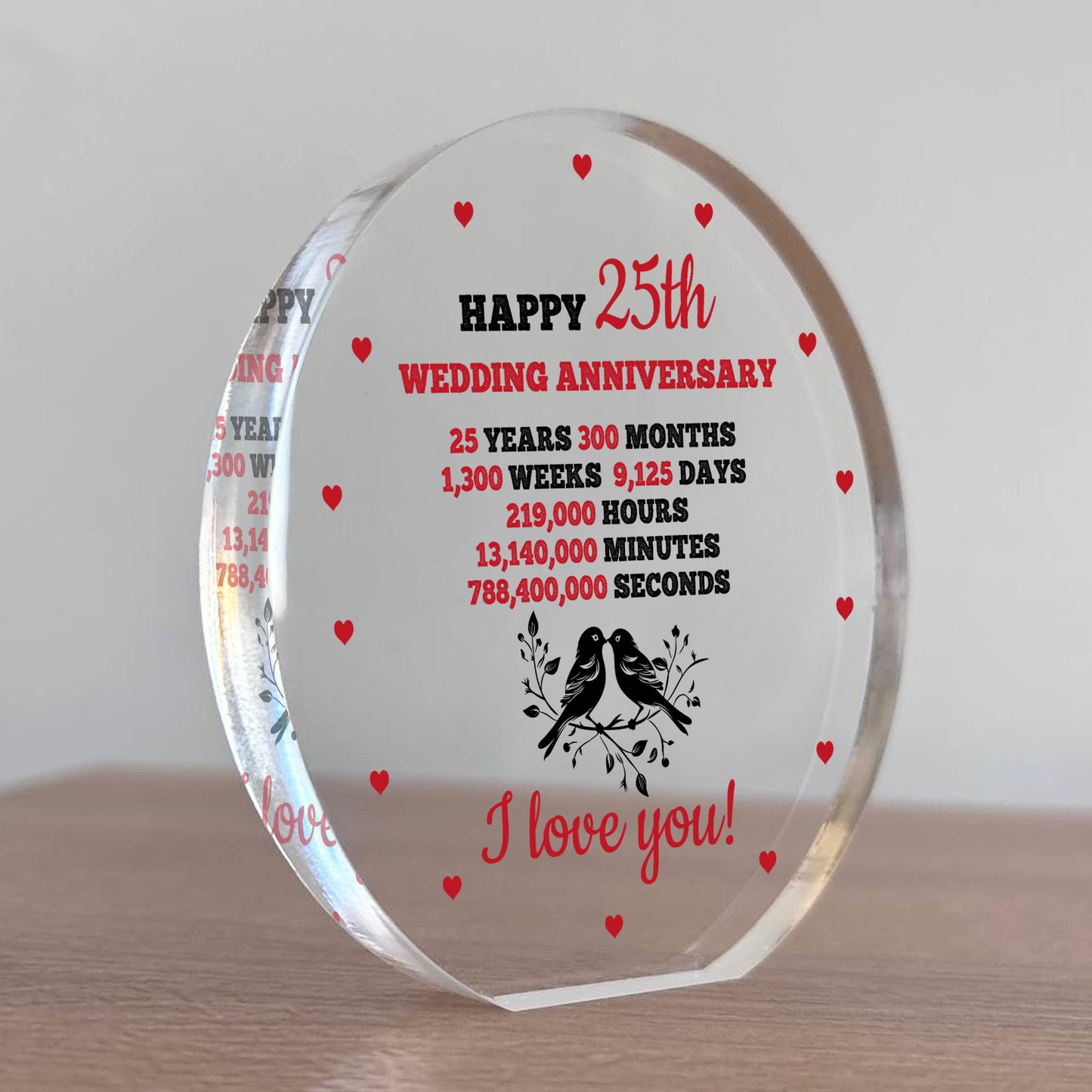 25th Anniversary Wedding Gifts for Wife Couple Gift Acrylic Sign