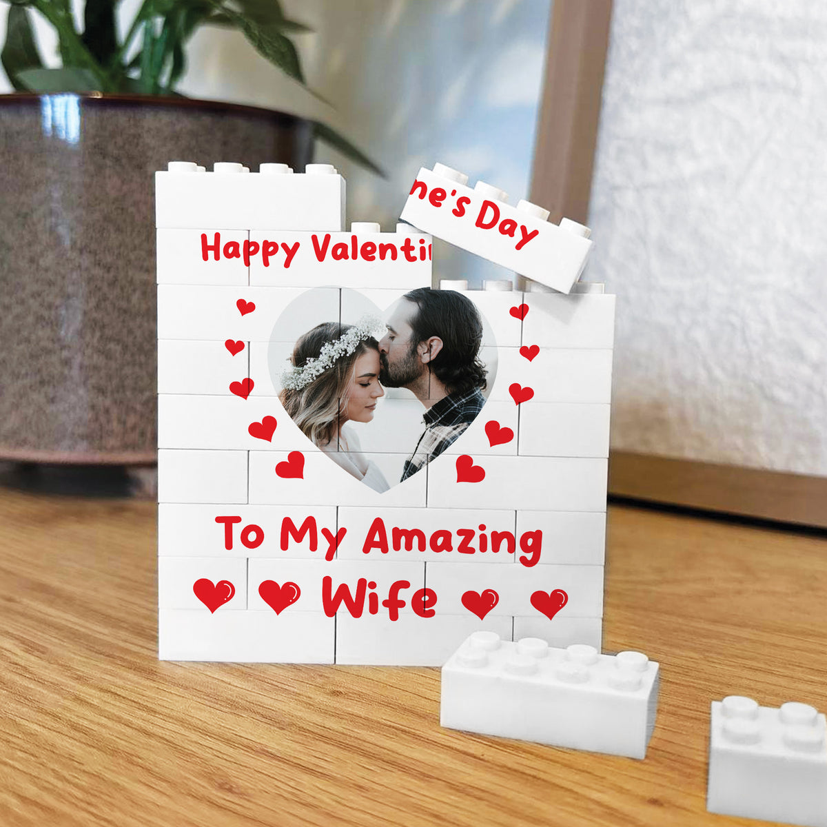 Personalised Valentines Day Gift For Wife Brick Photo Block