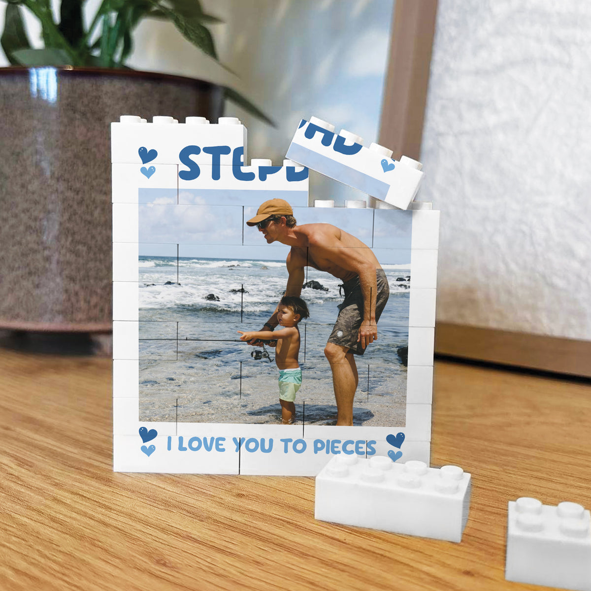 Personalised Brick Photo Block Thank You Gift for Stepdad
