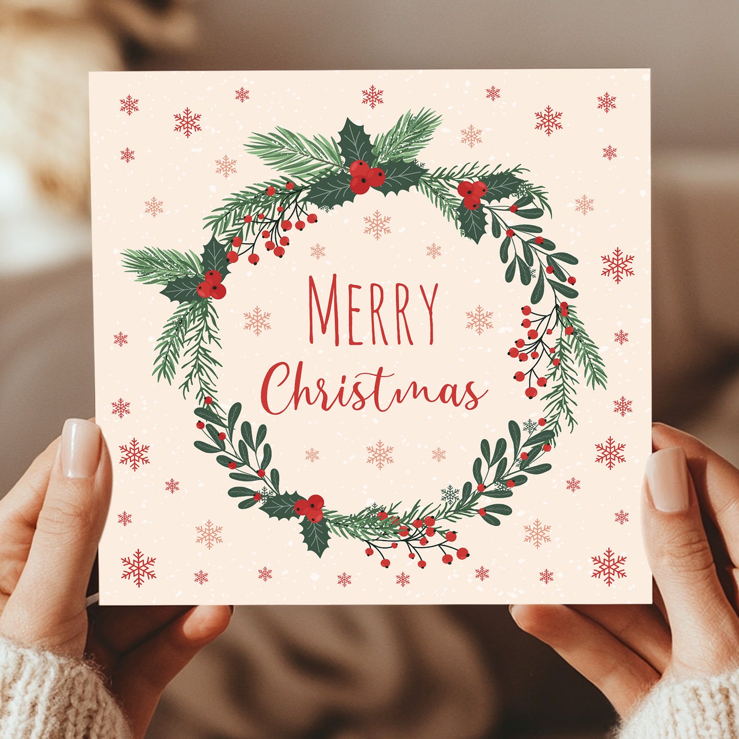 Christmas Card, Festive Xmas Card For Friend and Family