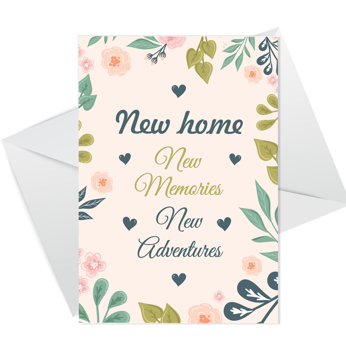 new home card and heart congratulations keepsake, house warming