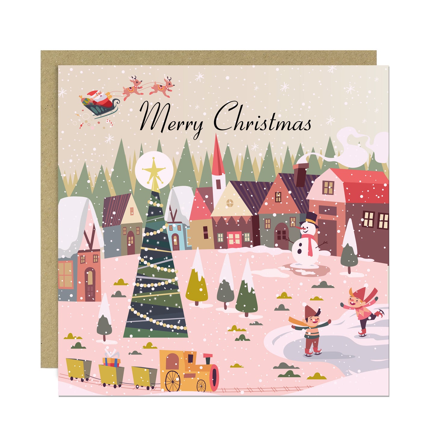 Merry Christmas Card Pack of 6 Multipack Xmas Cards For Friends