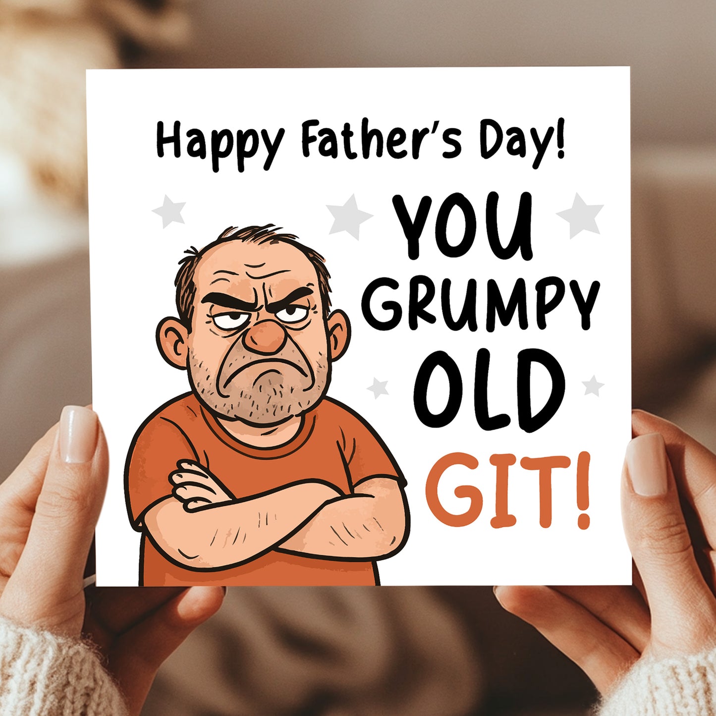 Funny Fathers Day Card For Dad Grumpy Old Git Novelty Cards