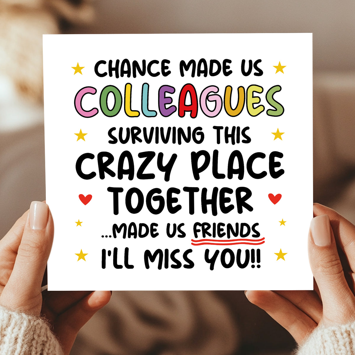 Chance Made Us Colleagues Card Funny Card For Colleague Leaving