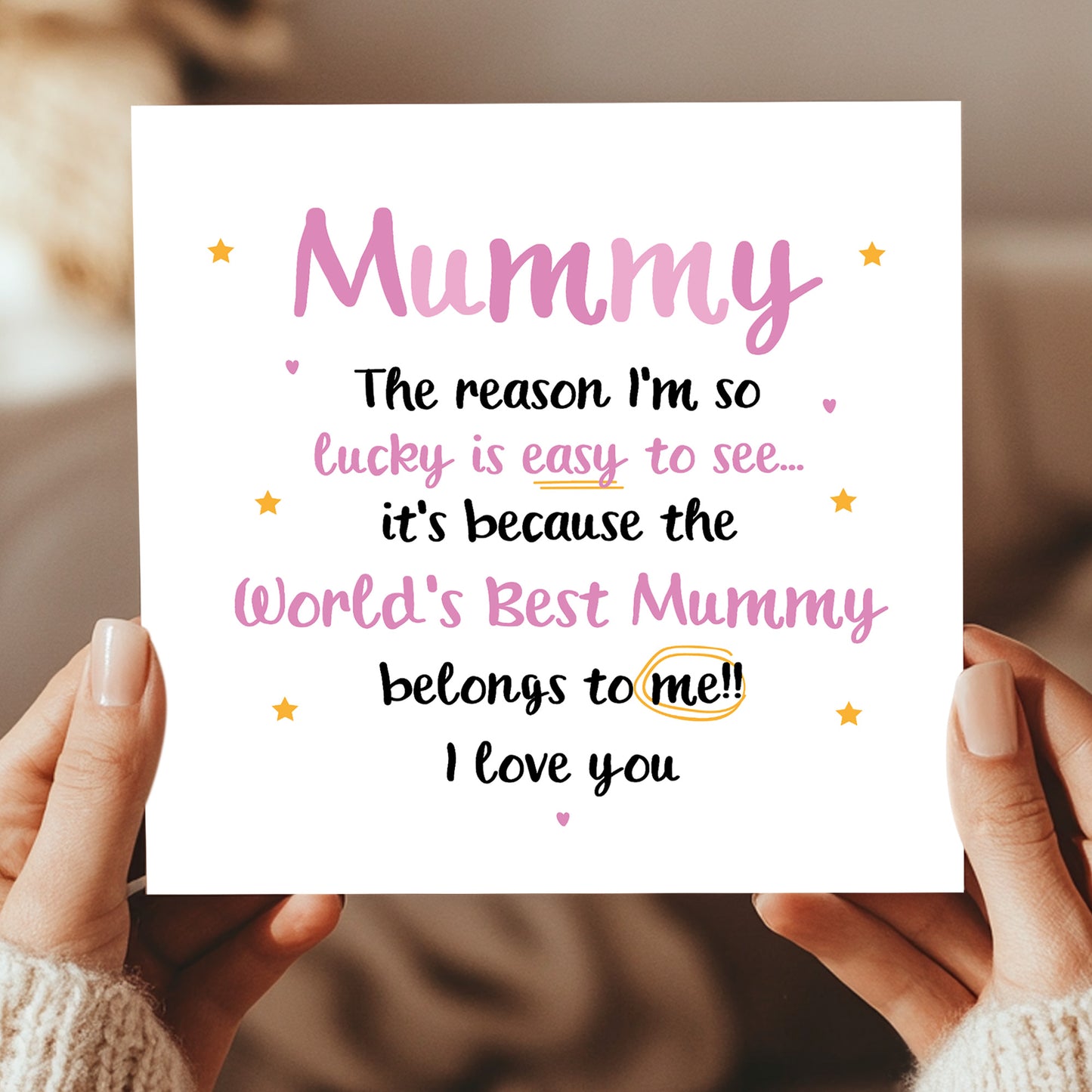 Birthday Card For Mummy BEST MUMMY Card From Daughter Son