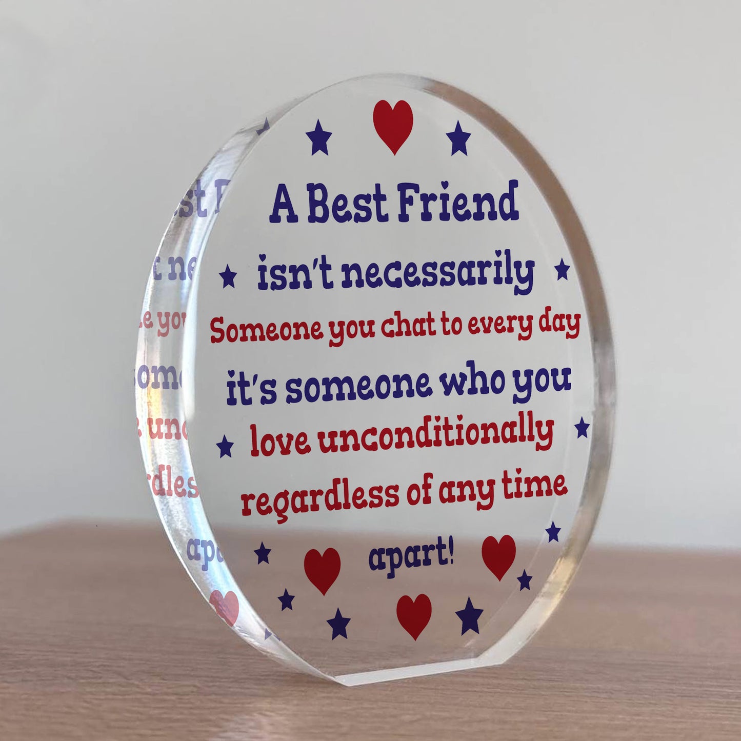 Special Friendship Gift For Long Distance Friend Acrylic Plaque