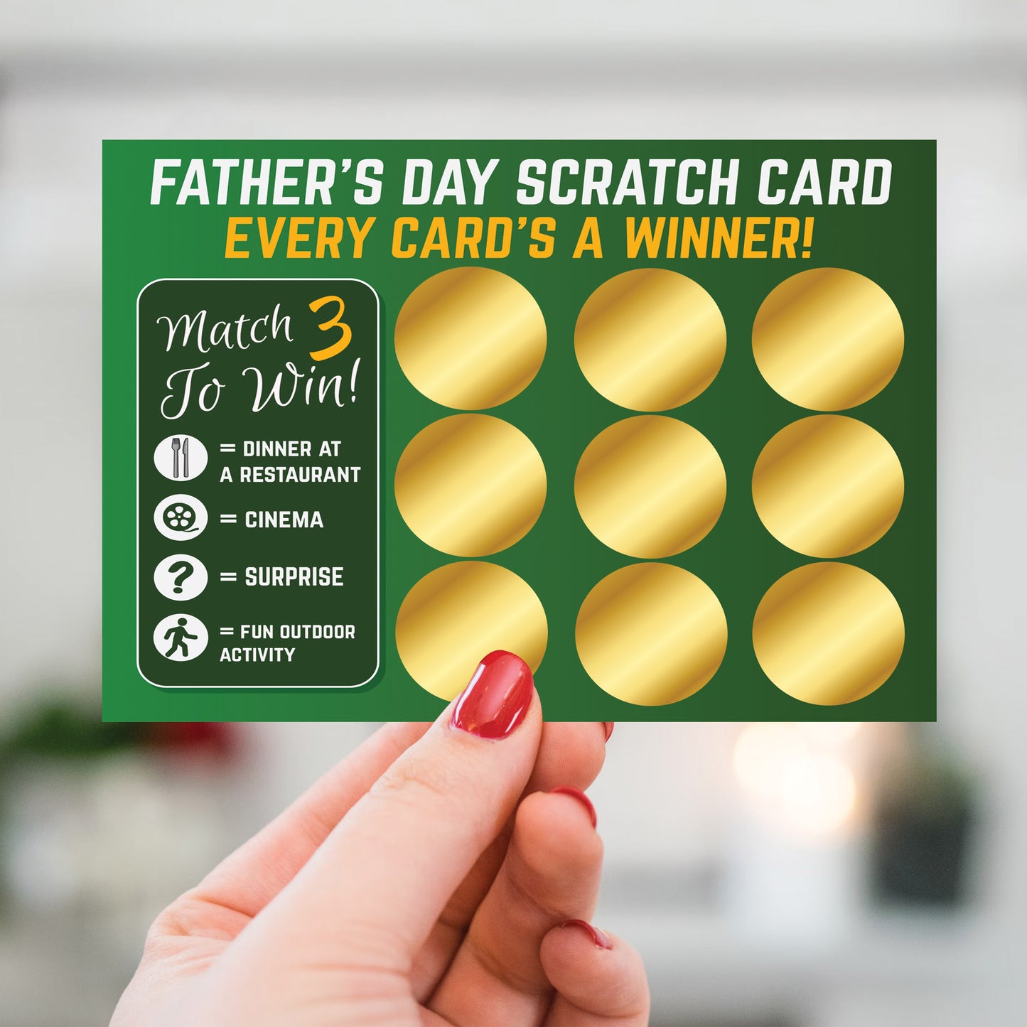 Father's Day Scratch Card Novelty Gift For Dad Gift For Him Men