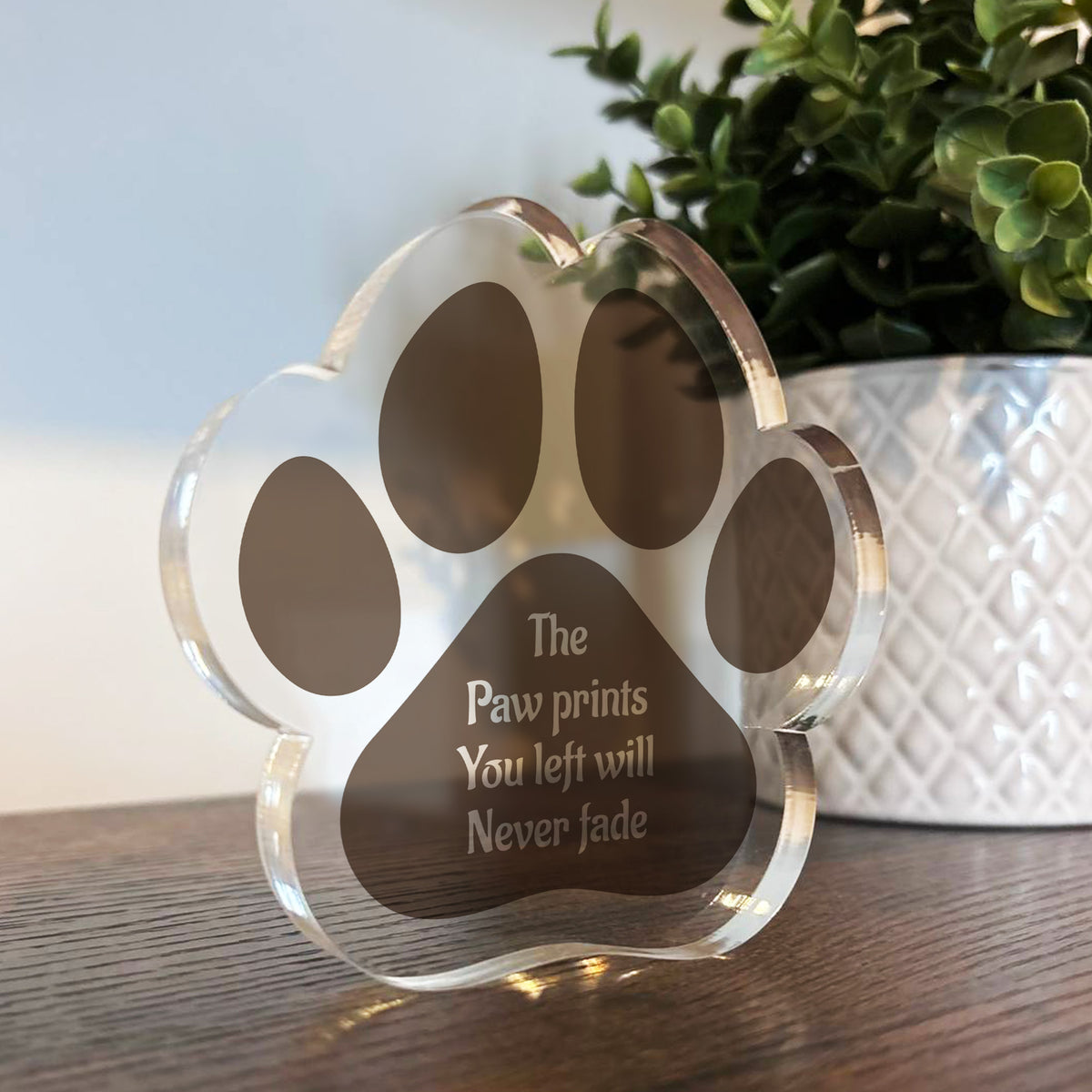 Dog Memorial Gift Paw Print Plaque In Memory Of Dog Cat Pet