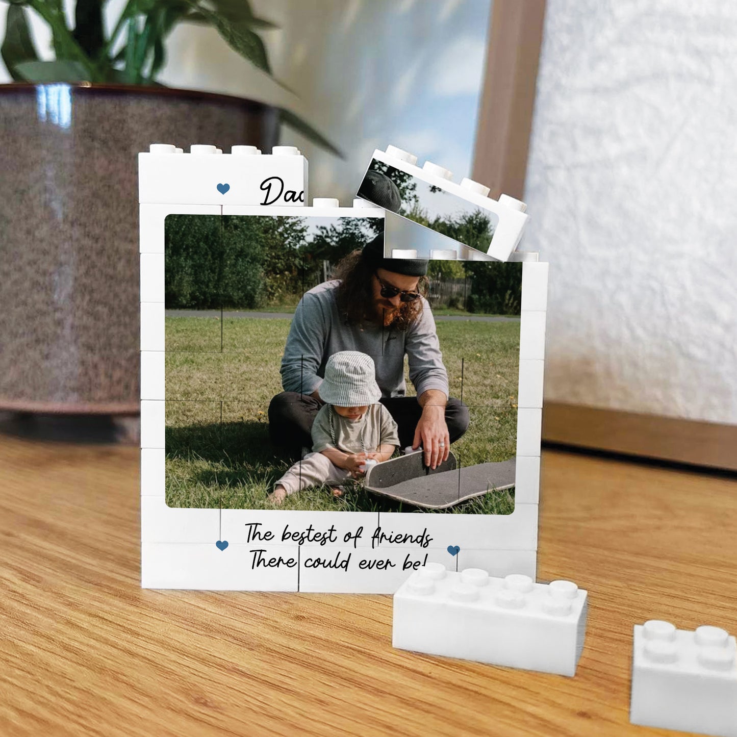 Personalised Fathers Day Photo Block Thank You Gift for Dad