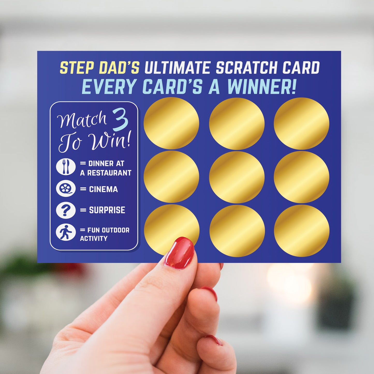 Step Dad Scratch Card Stepdad Birthday Gift Fathers Day Gift