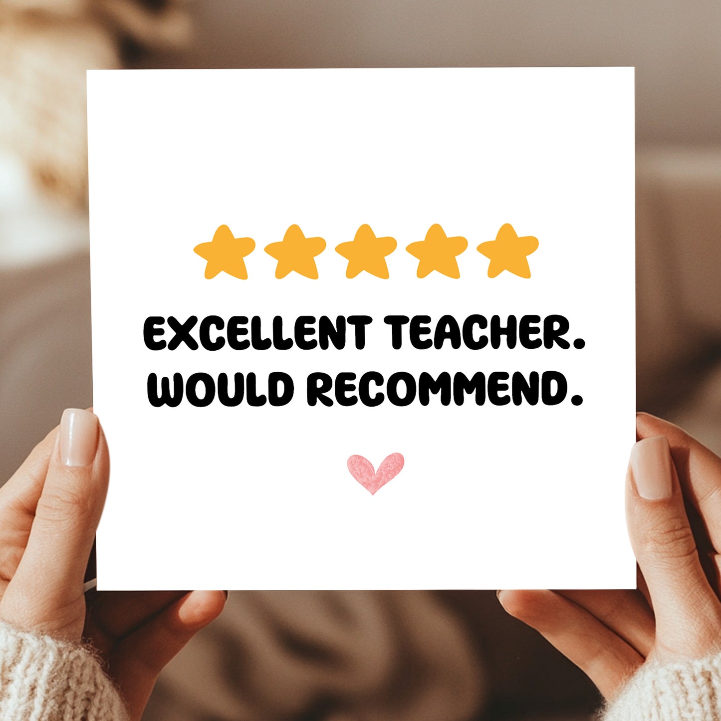 Funny Teacher Card 5 Star Review Thank You Cards For Teachers