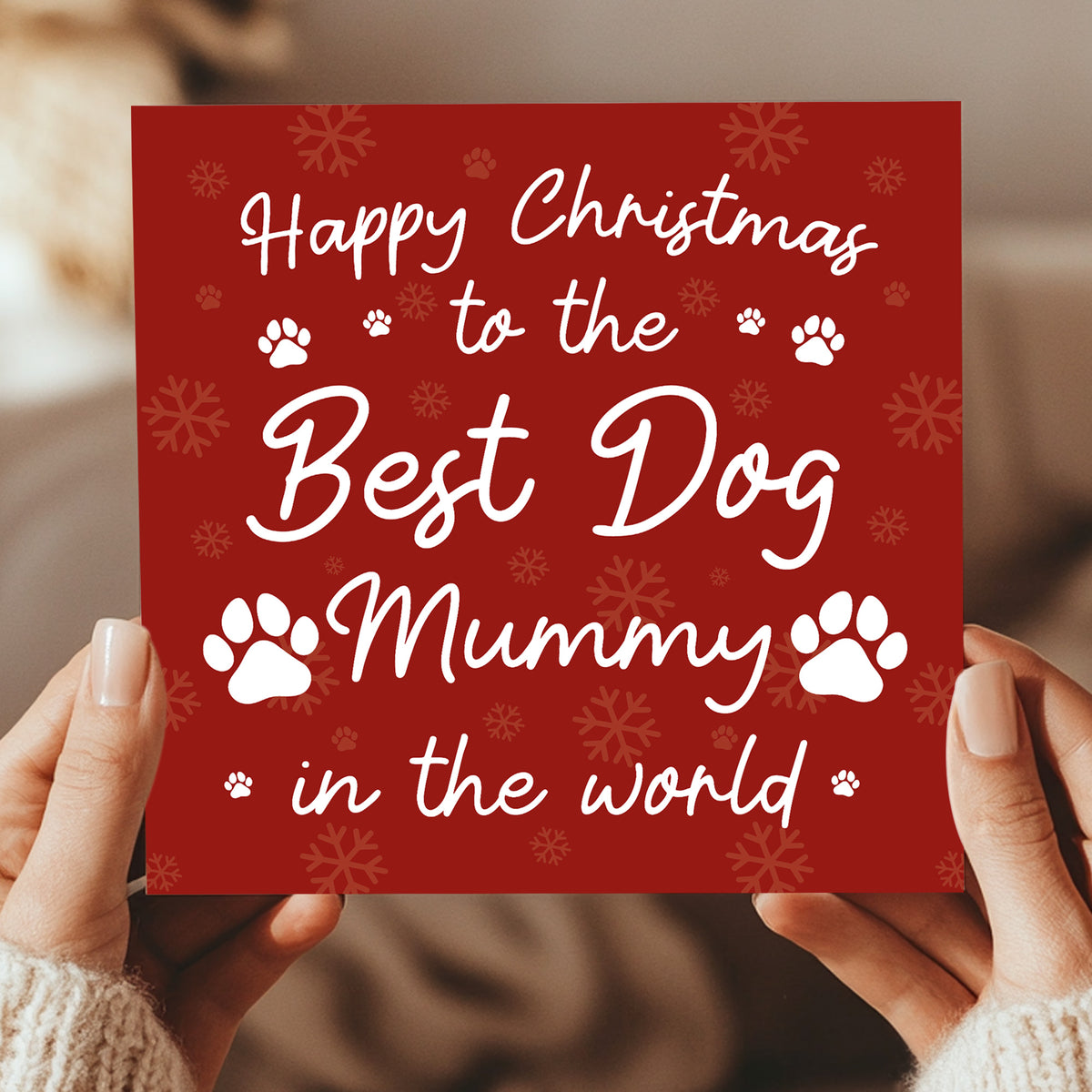 Happy Christmas To The Best Dog Mummy Card From The Dog Puppy